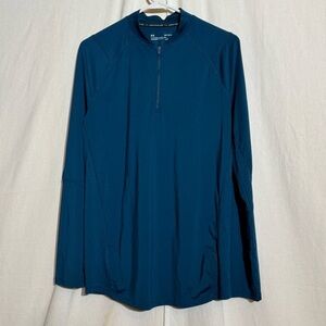 Under armor // teal green quarter zip heat gear long sleeve pullover size M Mar2